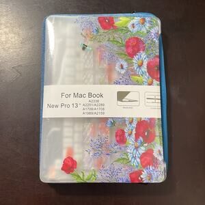MacBook New Pro 13”3 2016-2020 blue soft case with hardshell